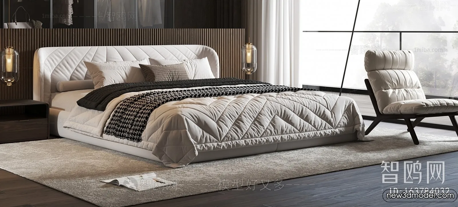 Bed 3D Models - 3D Furniture for Bedroom - 023