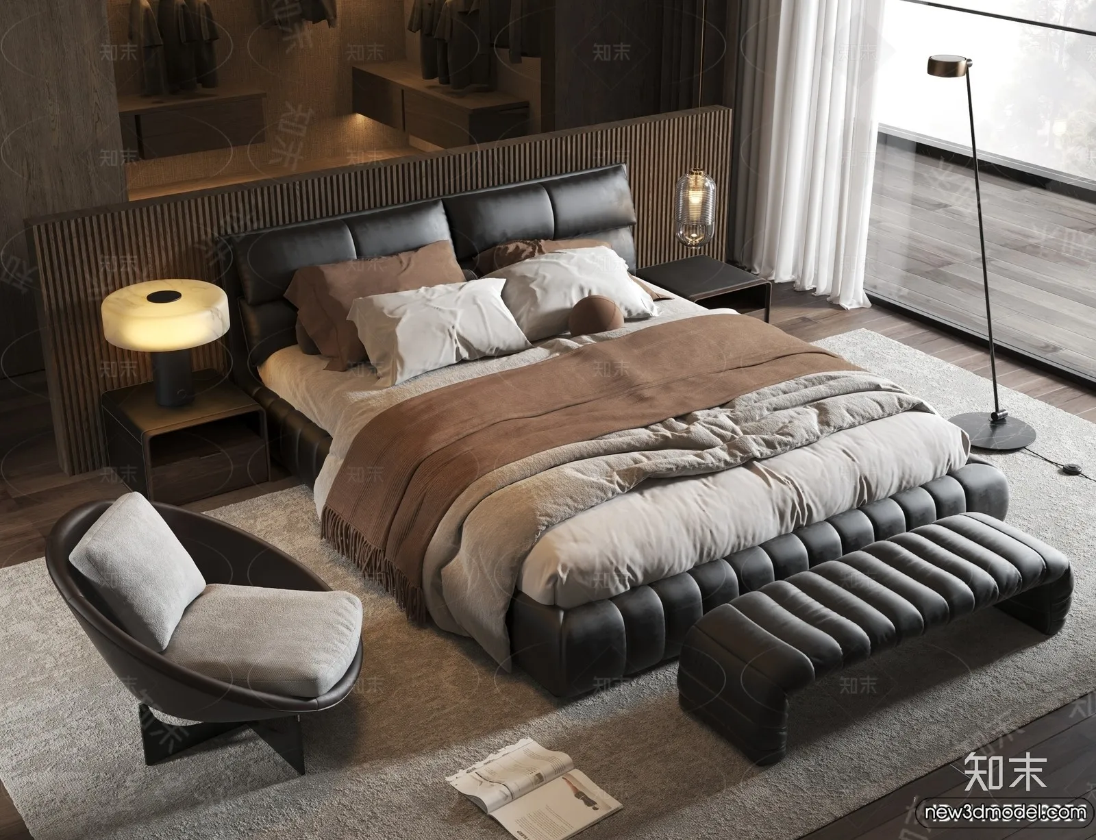 Bed 3D Models - 3D Furniture for Bedroom - 024