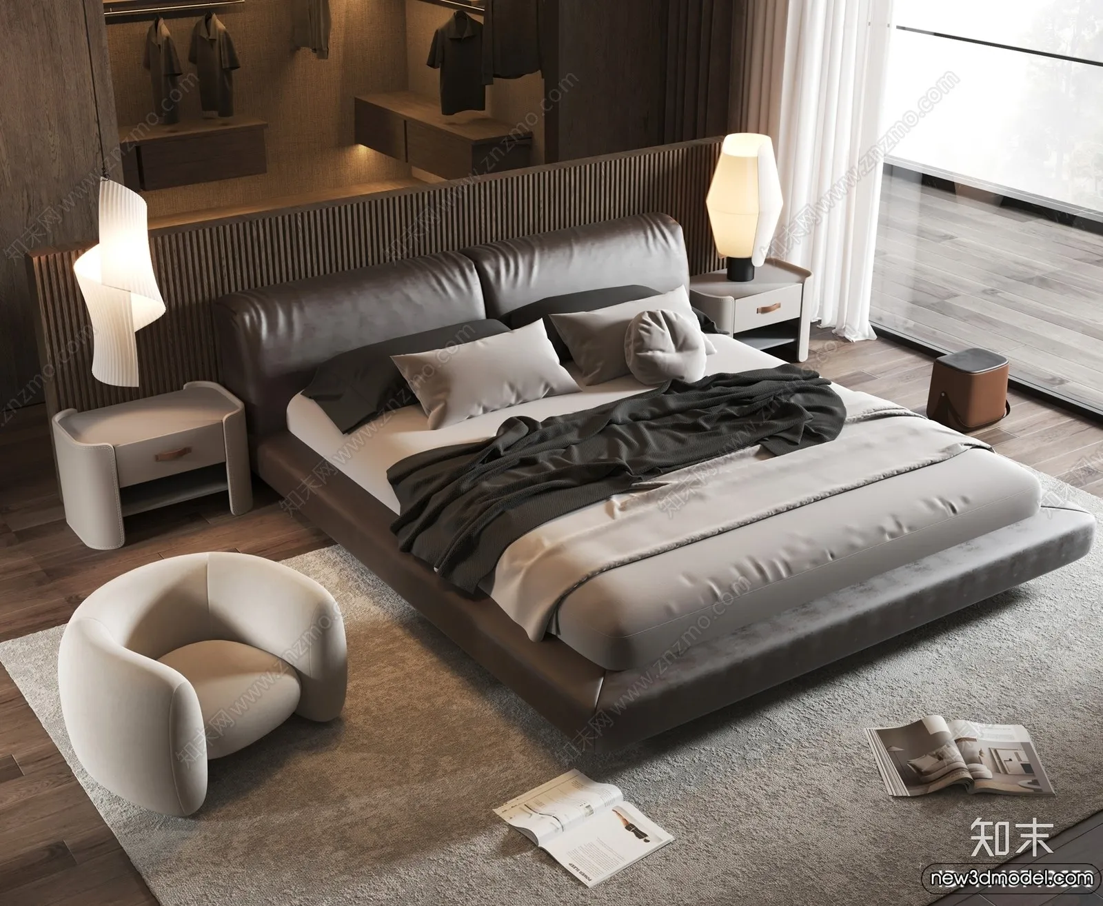 Bed 3D Models - 3D Furniture for Bedroom - 026