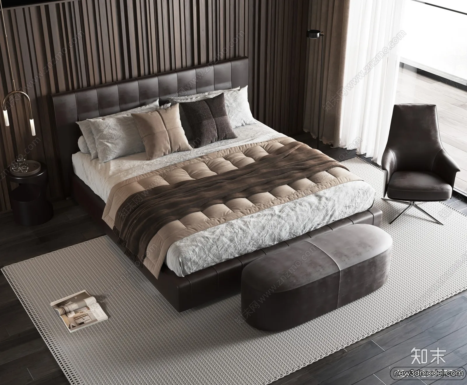 Bed 3D Models - 3D Furniture for Bedroom - 029