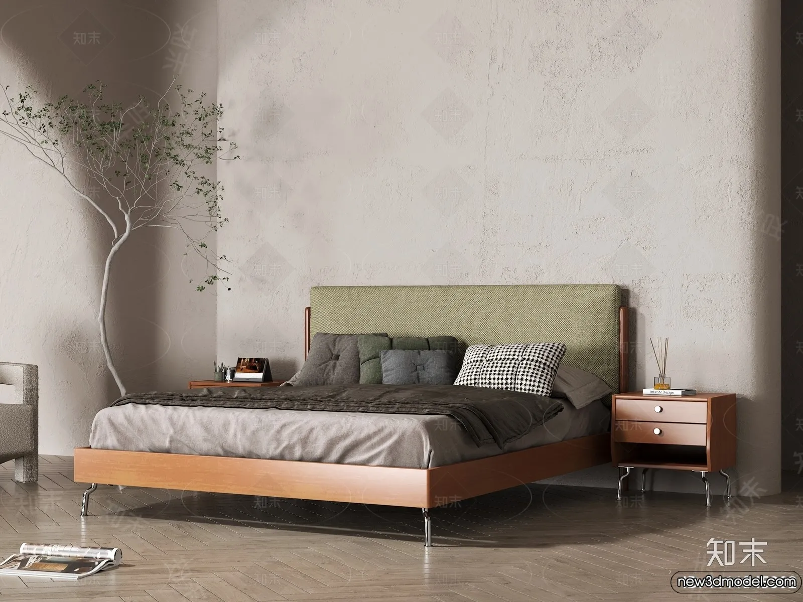 Bed 3D Models - 3D Furniture for Bedroom - 033