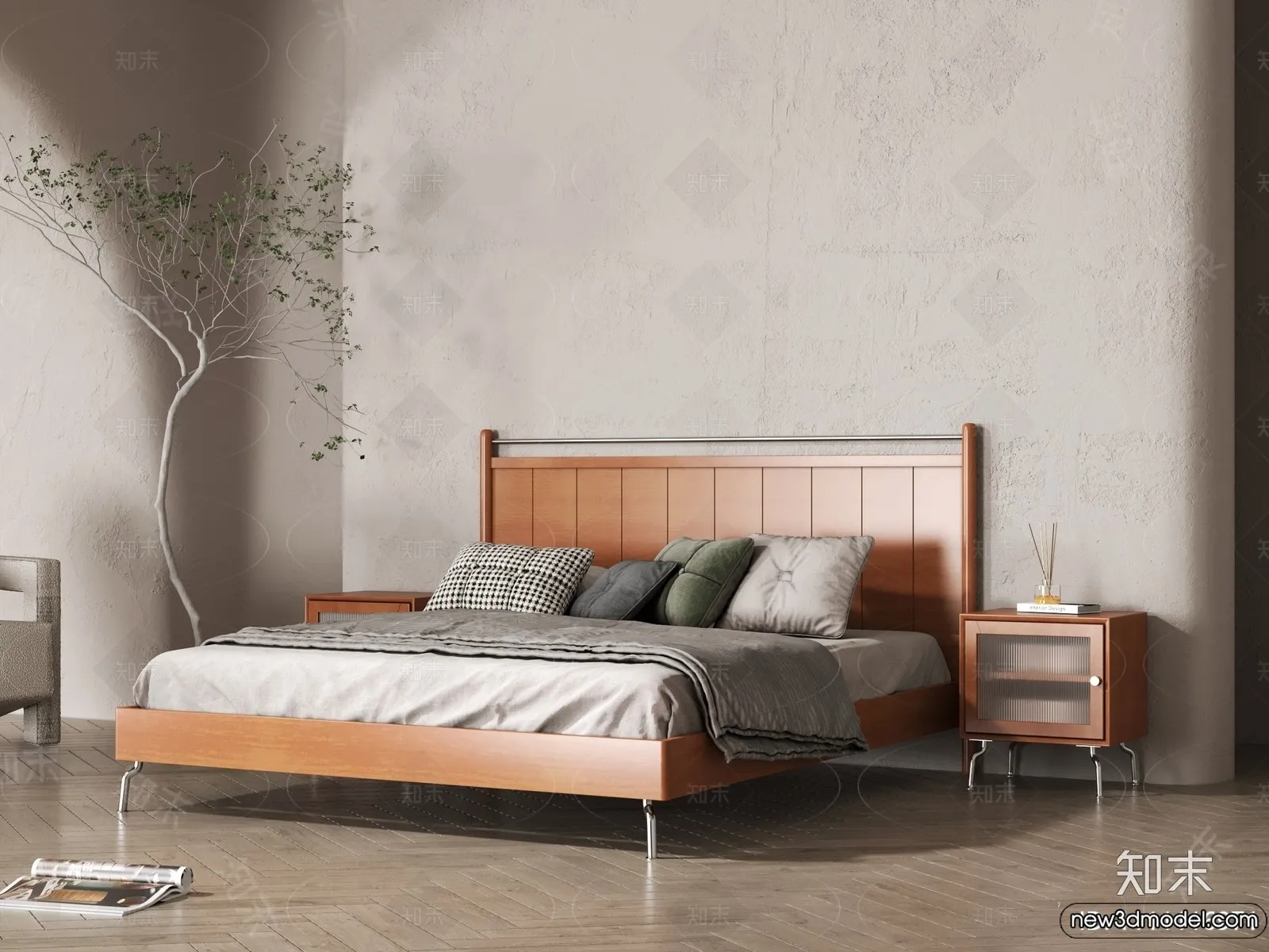 Bed 3D Models - 3D Furniture for Bedroom - 034