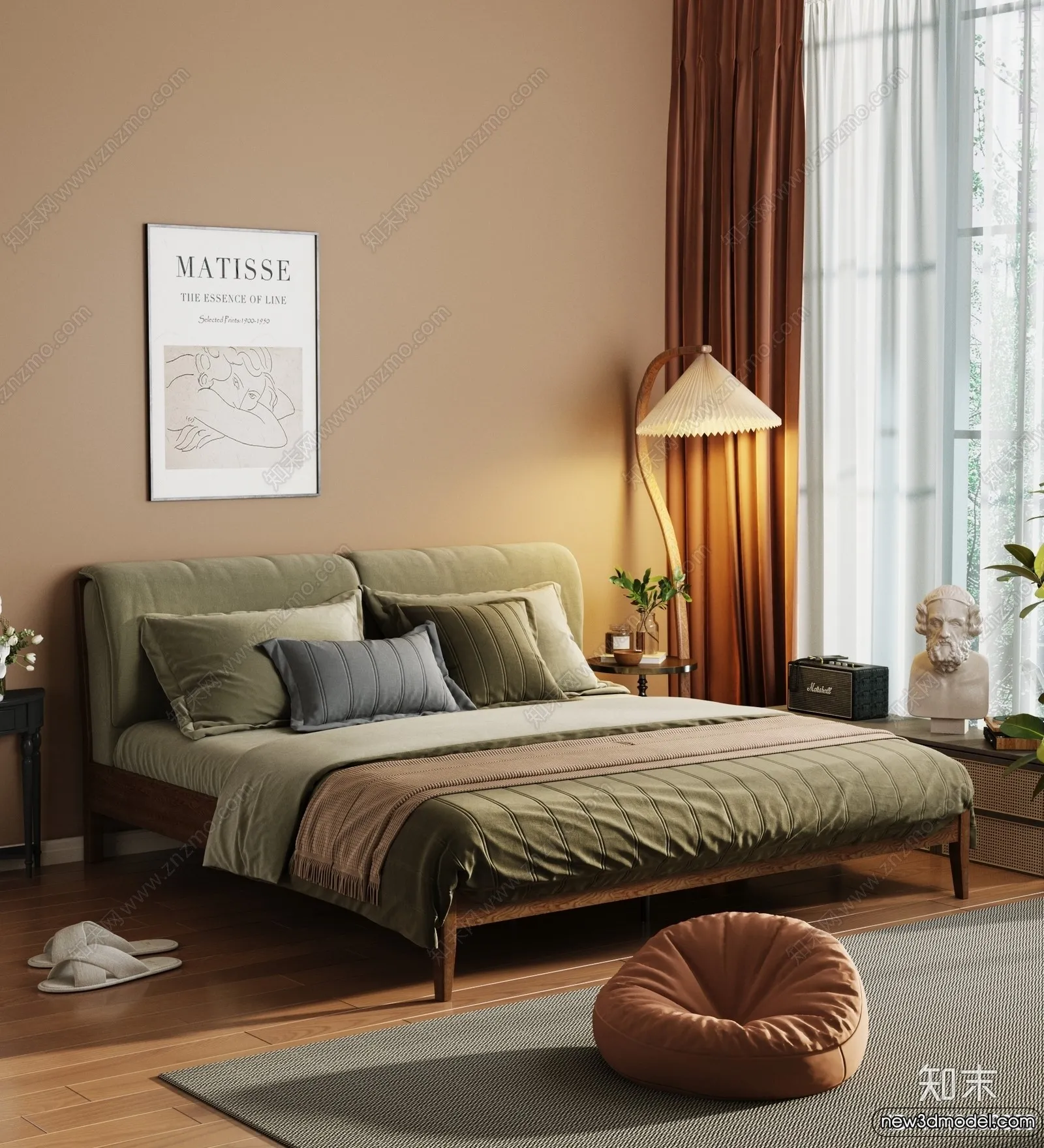 Bed 3D Models - 3D Furniture for Bedroom - 035