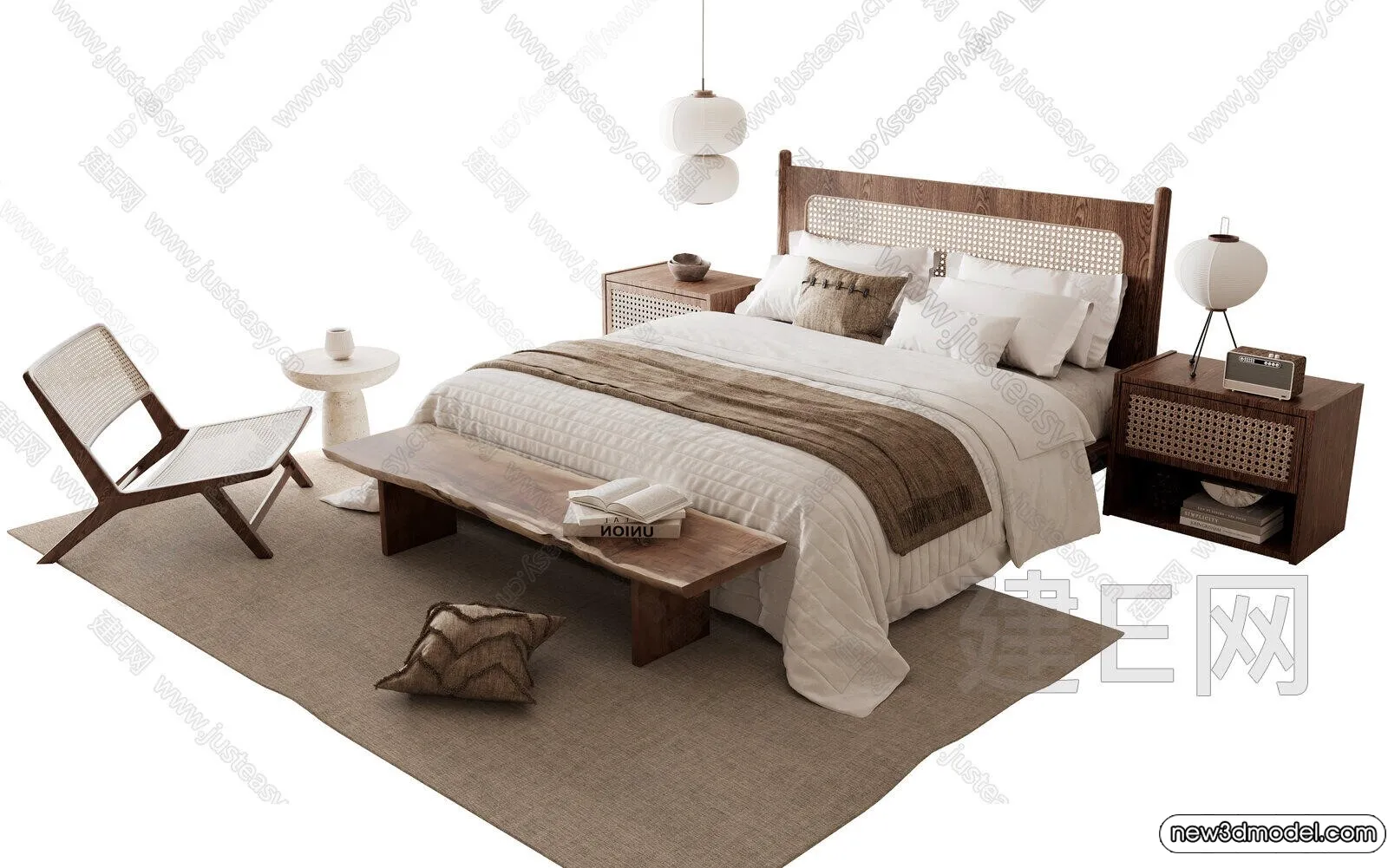 Bed 3D Models - 3D Furniture for Bedroom - 036