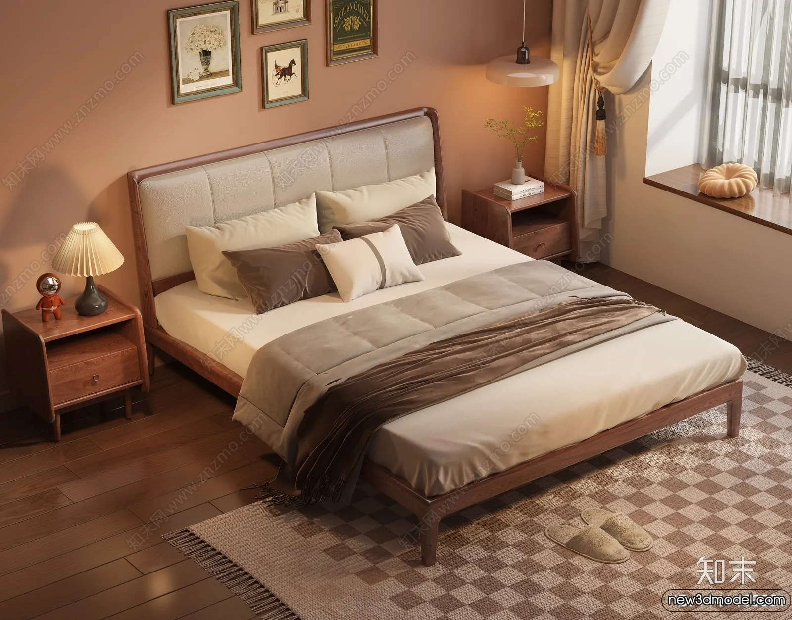 Bed 3D Models - 3D Furniture for Bedroom - 038