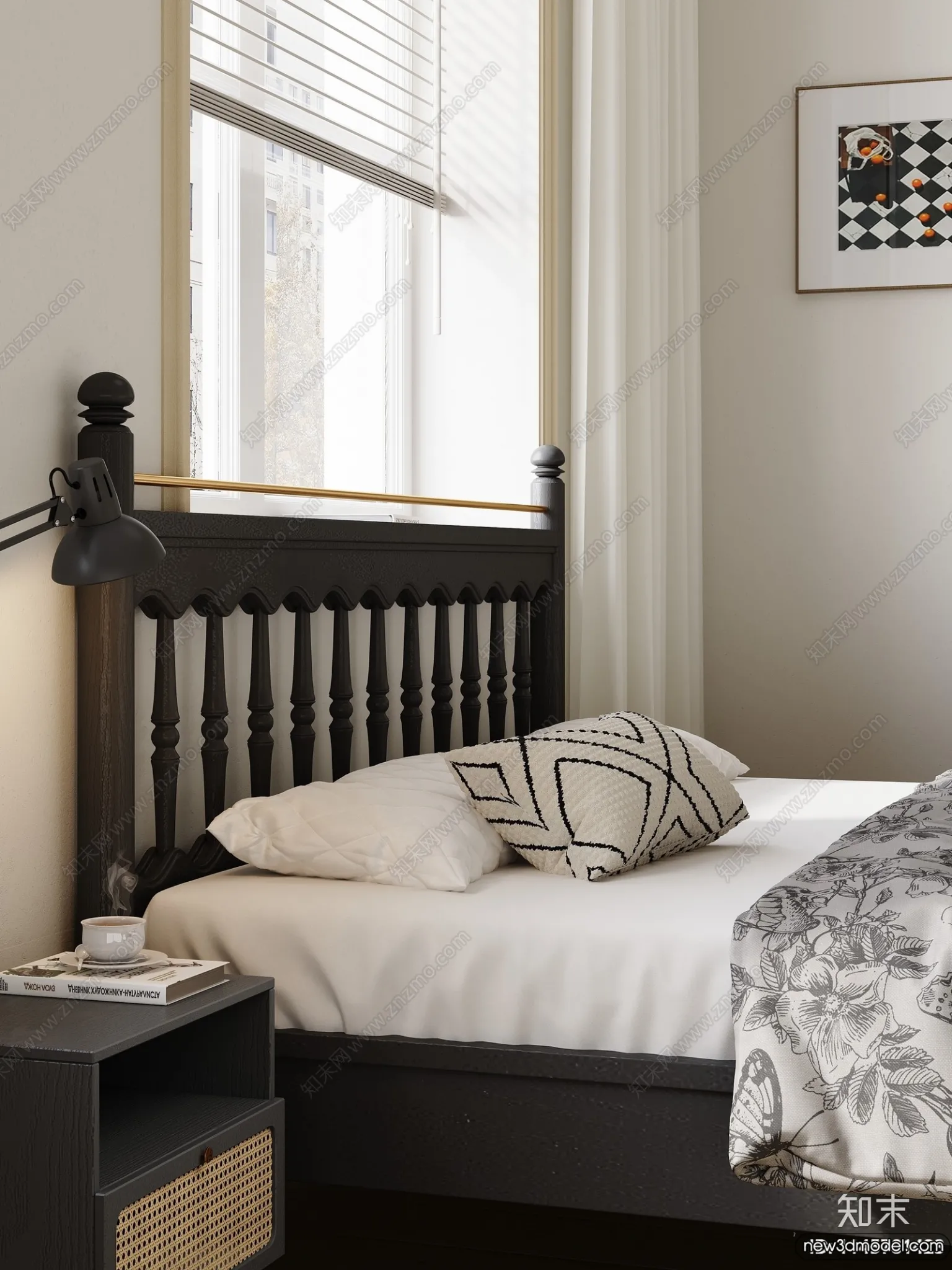 Bed 3D Models - 3D Furniture for Bedroom - 041