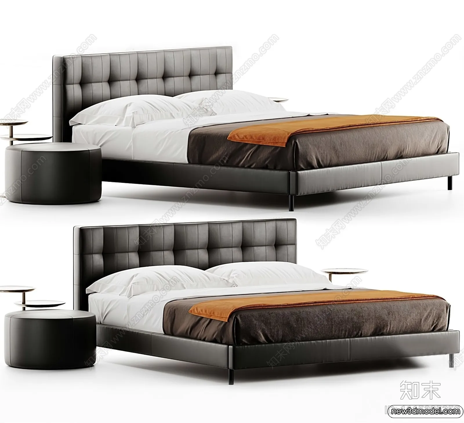Bed 3D Models - 3D Furniture for Bedroom - 048