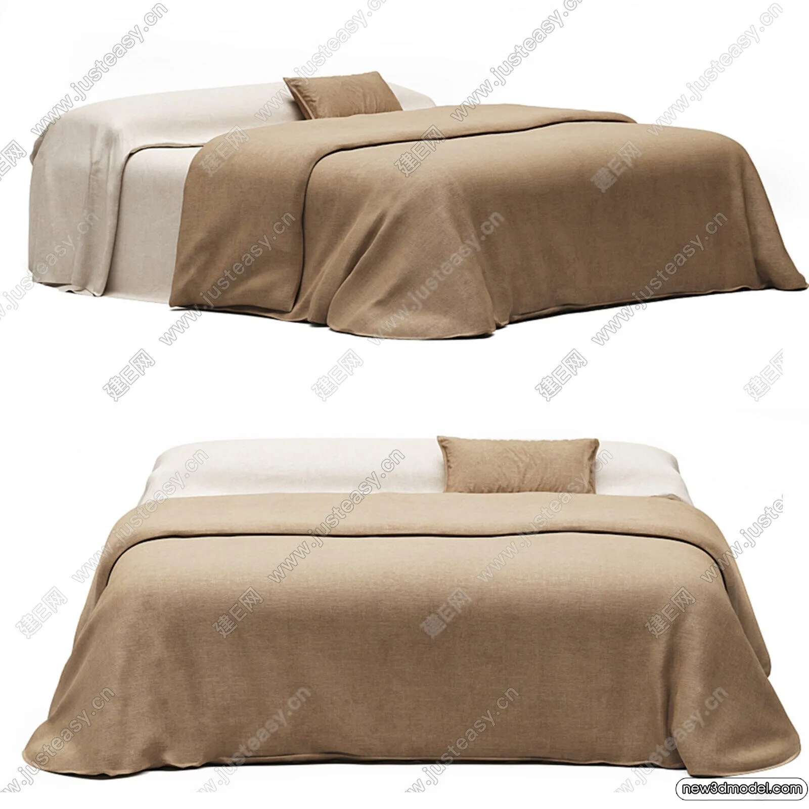 Bed 3D Models - 3D Furniture for Bedroom - 049