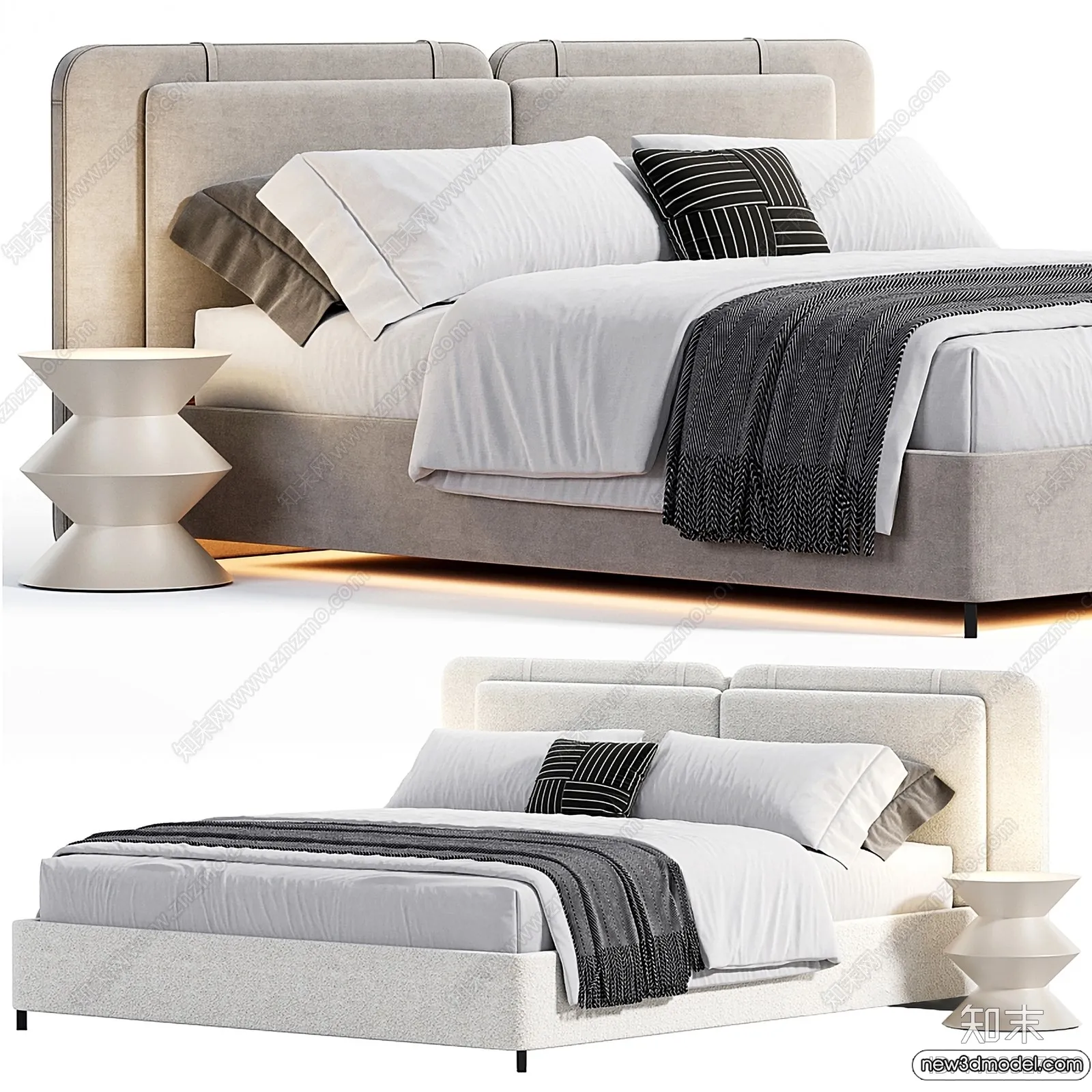 Bed 3D Models - 3D Furniture for Bedroom - 050