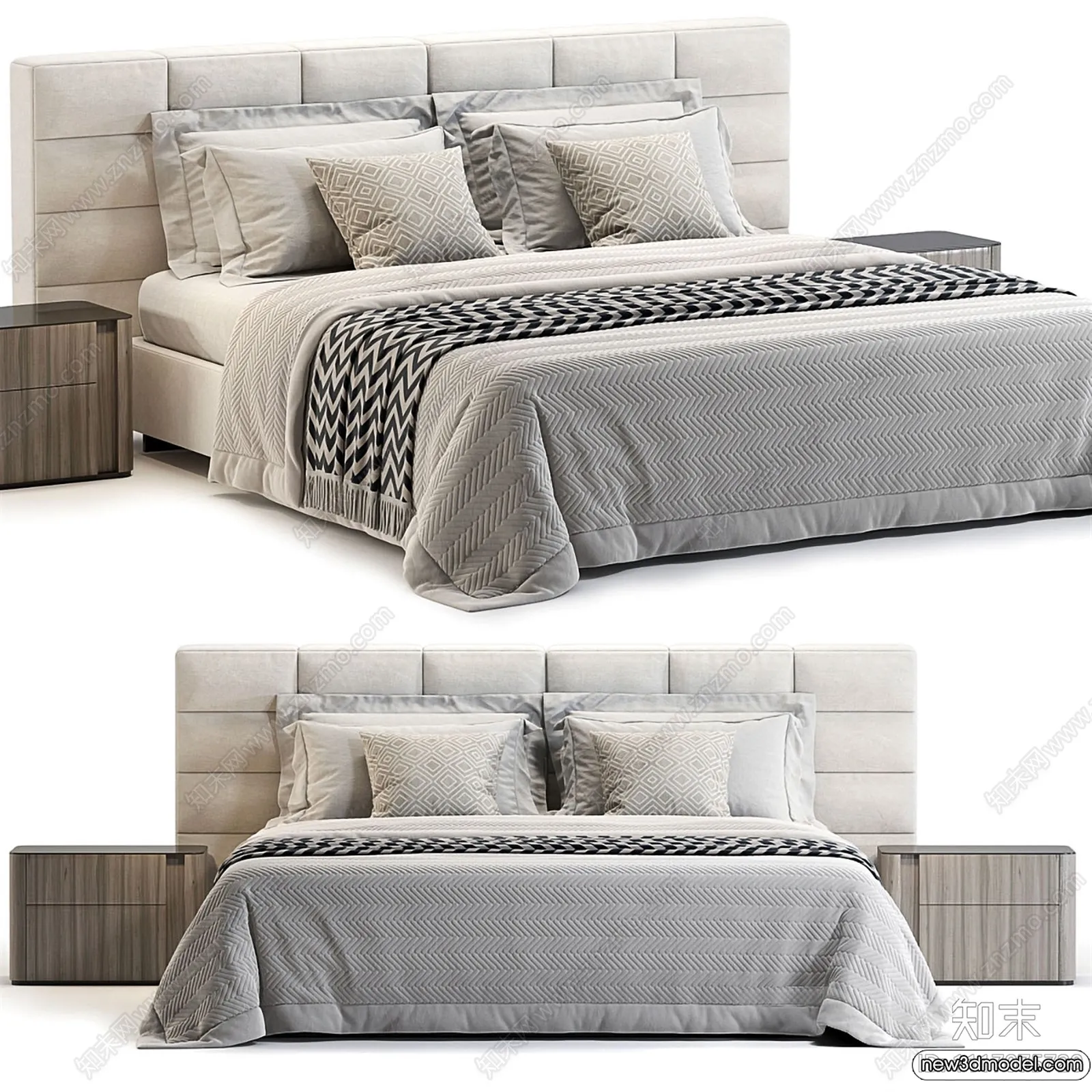 Bed 3D Models - 3D Furniture for Bedroom - 051