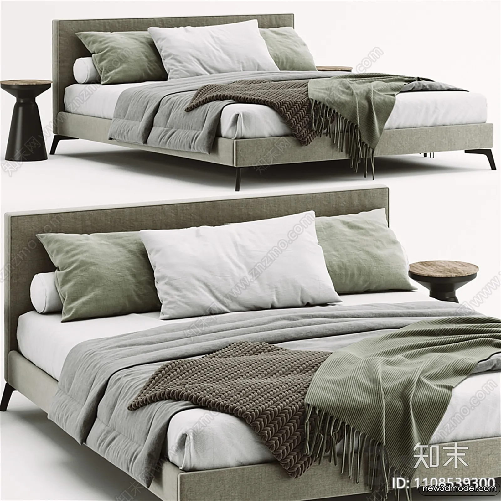 Bed 3D Models - 3D Furniture for Bedroom - 055