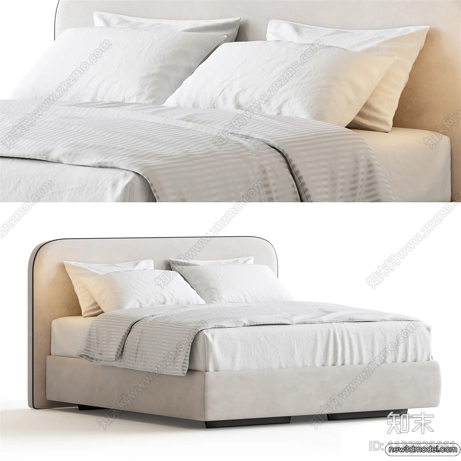 Bed 3D Models - 3D Furniture for Bedroom - 059