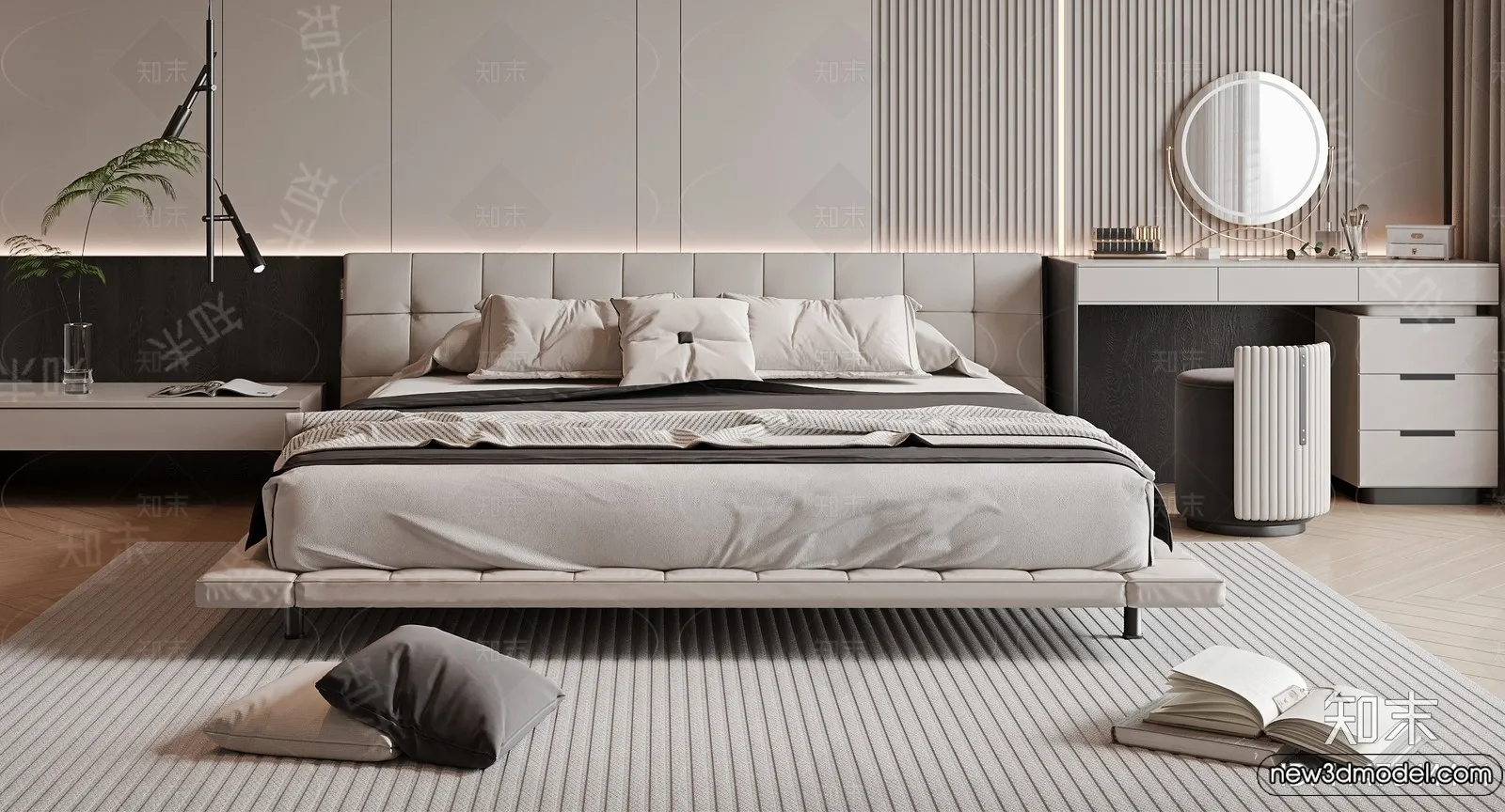 Bed 3D Models - 3D Furniture for Bedroom - 061