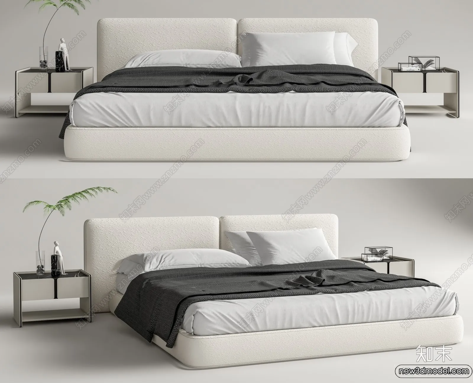 Bed 3D Models - 3D Furniture for Bedroom - 063