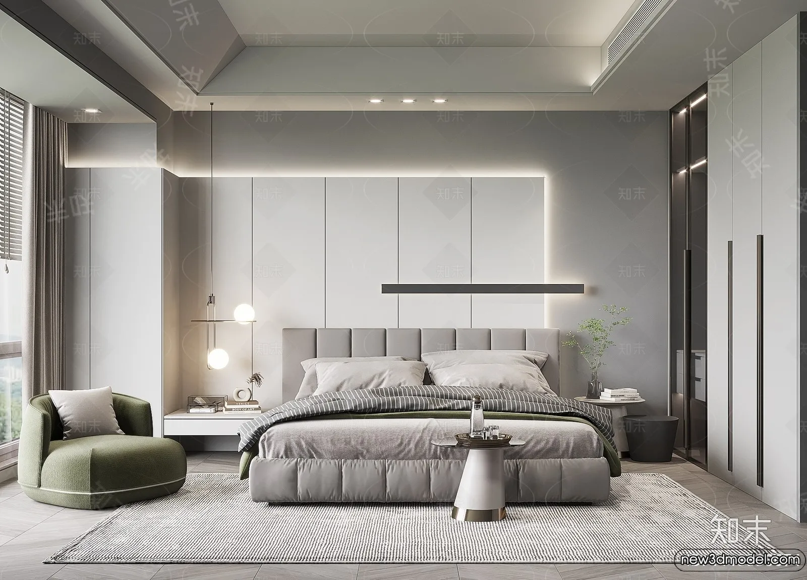 Bed 3D Models - 3D Furniture for Bedroom - 065