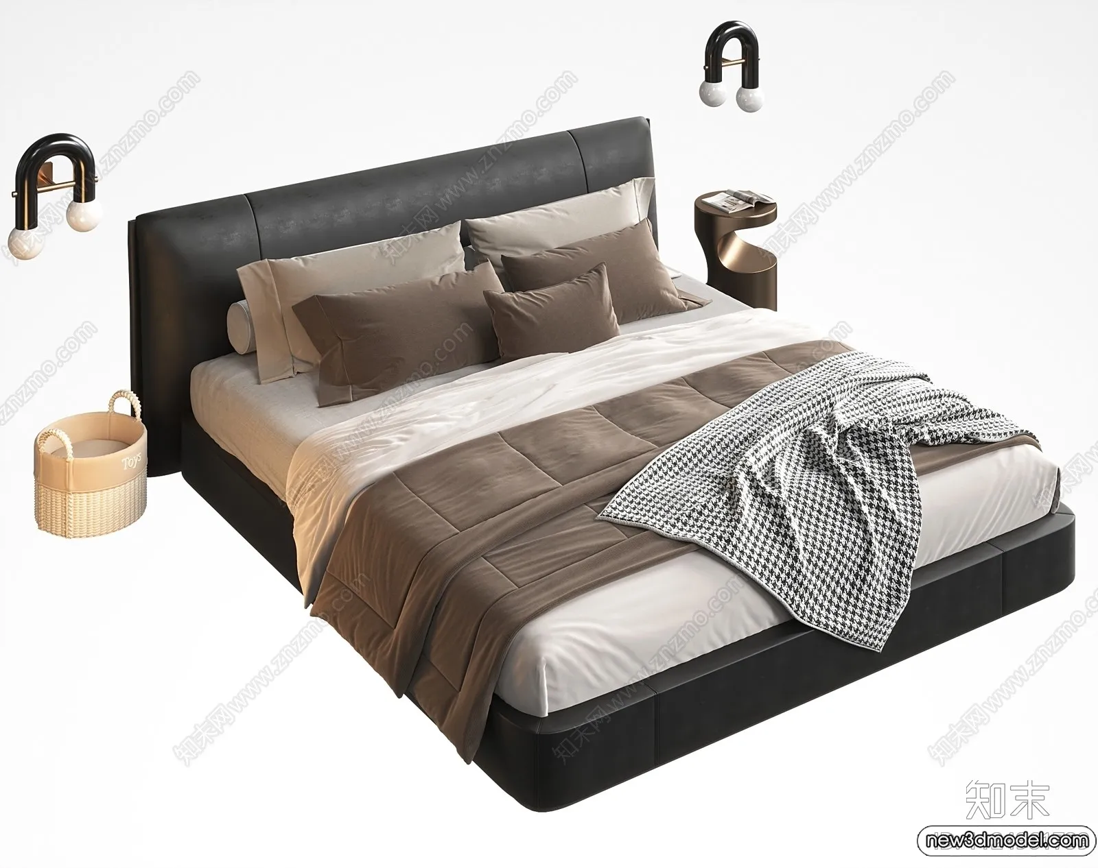 Bed 3D Models - 3D Furniture for Bedroom - 066
