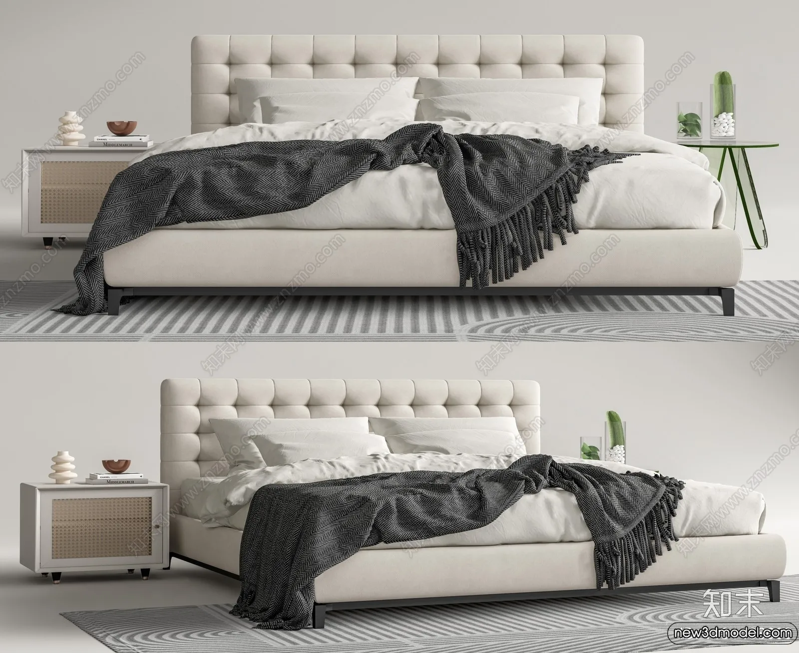 Bed 3D Models - 3D Furniture for Bedroom - 067