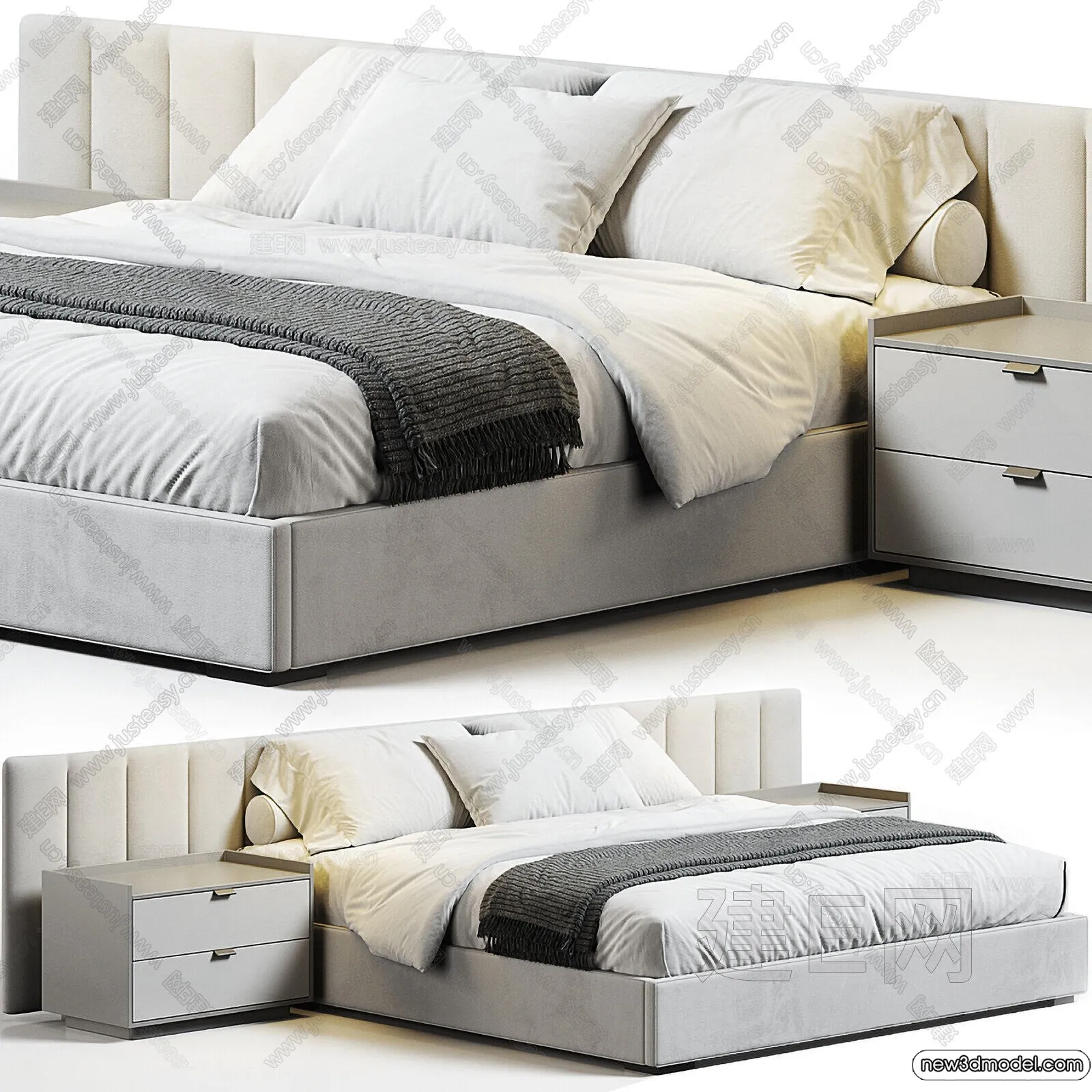 Bed 3D Models - 3D Furniture for Bedroom - 070