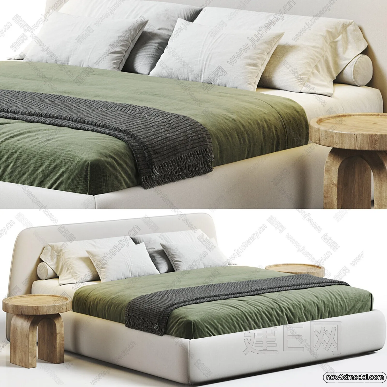 Bed 3D Models - 3D Furniture for Bedroom - 071