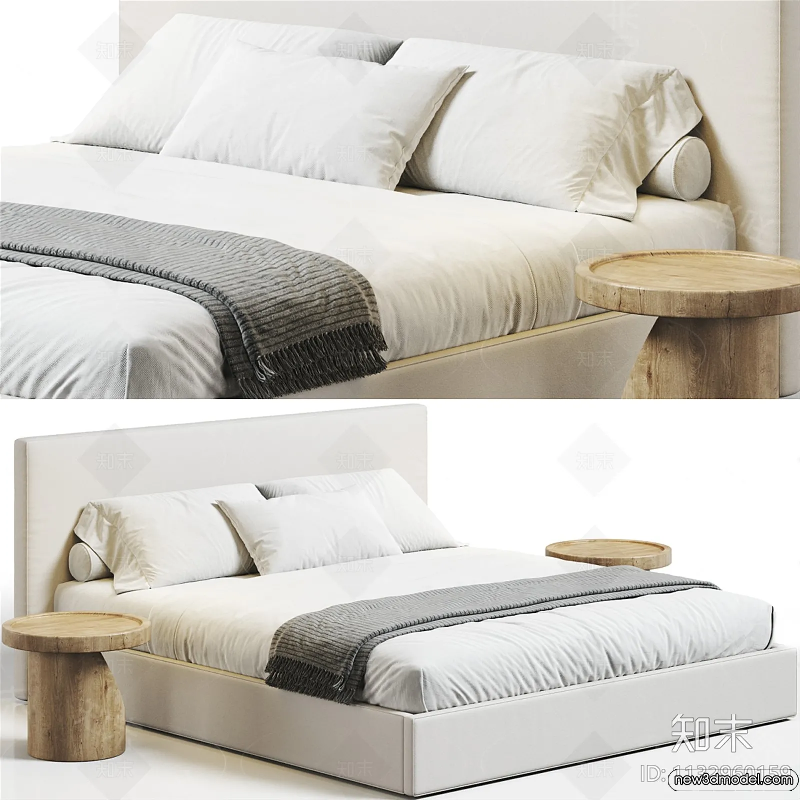 Bed 3D Models - 3D Furniture for Bedroom - 073