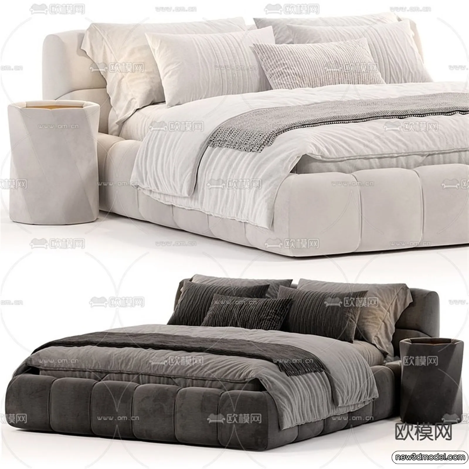 Bed 3D Models - 3D Furniture for Bedroom - 077