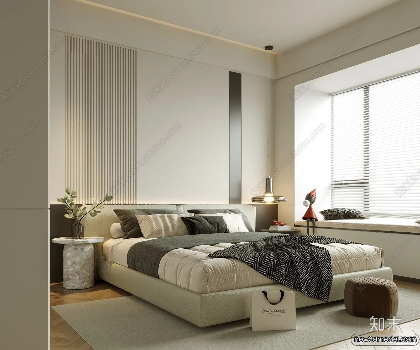 Bed 3D Models - 3D Furniture for Bedroom - 078