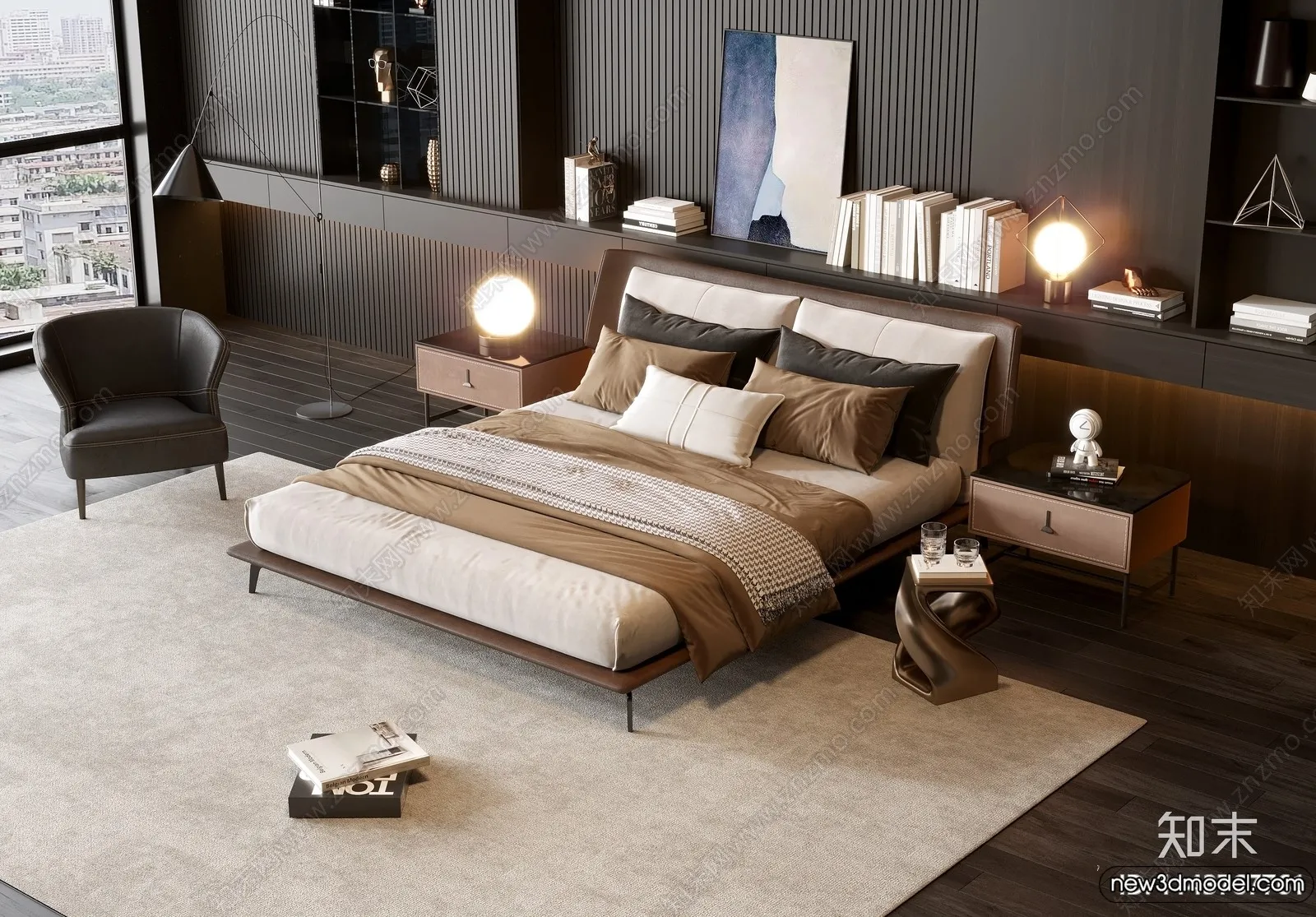 Bed 3D Models - 3D Furniture for Bedroom - 079