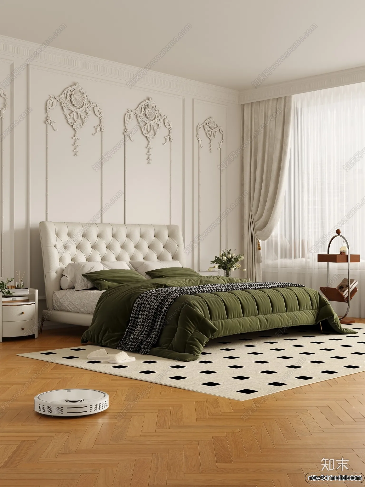 Bed 3D Models - 3D Furniture for Bedroom - 081