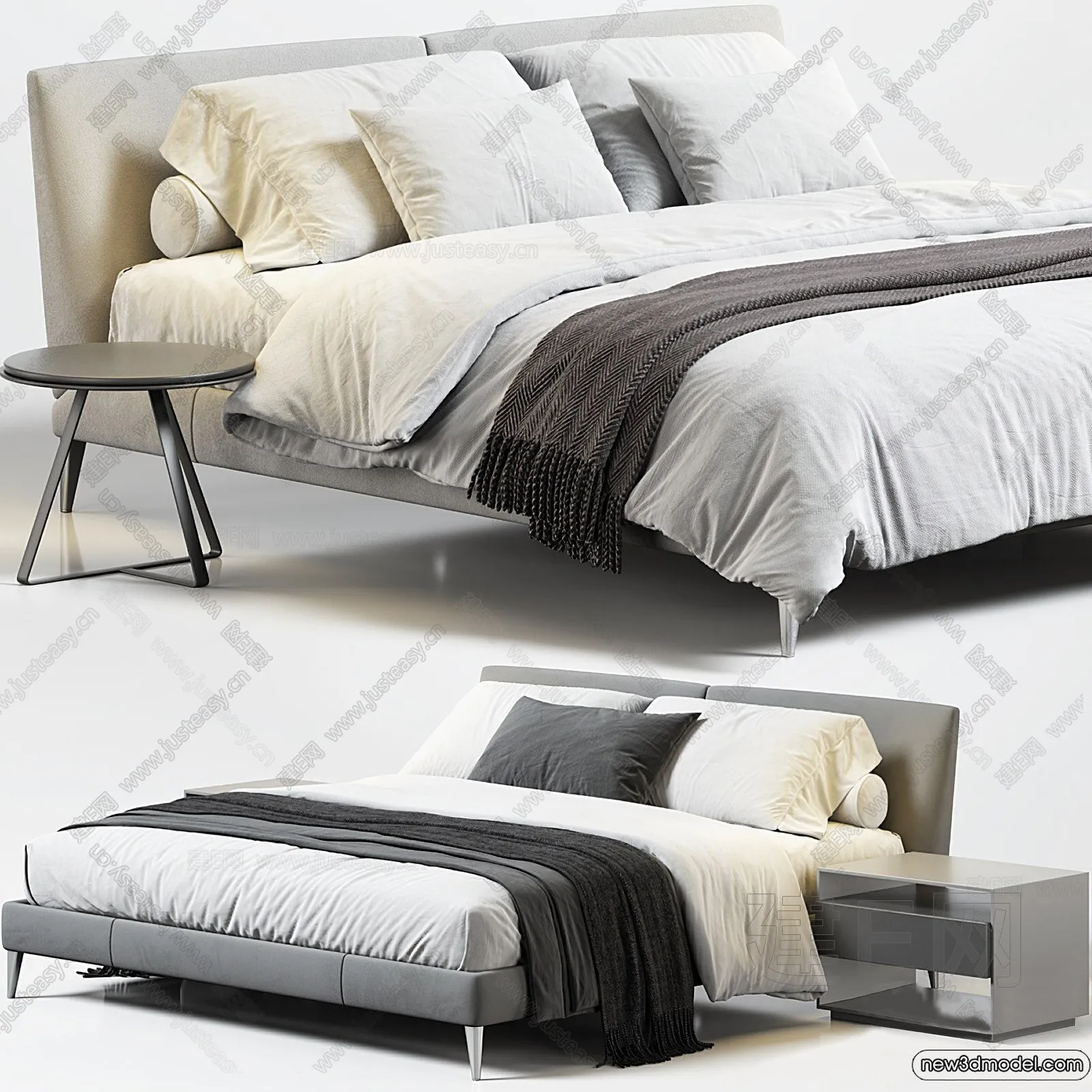 Bed 3D Models - 3D Furniture for Bedroom - 086