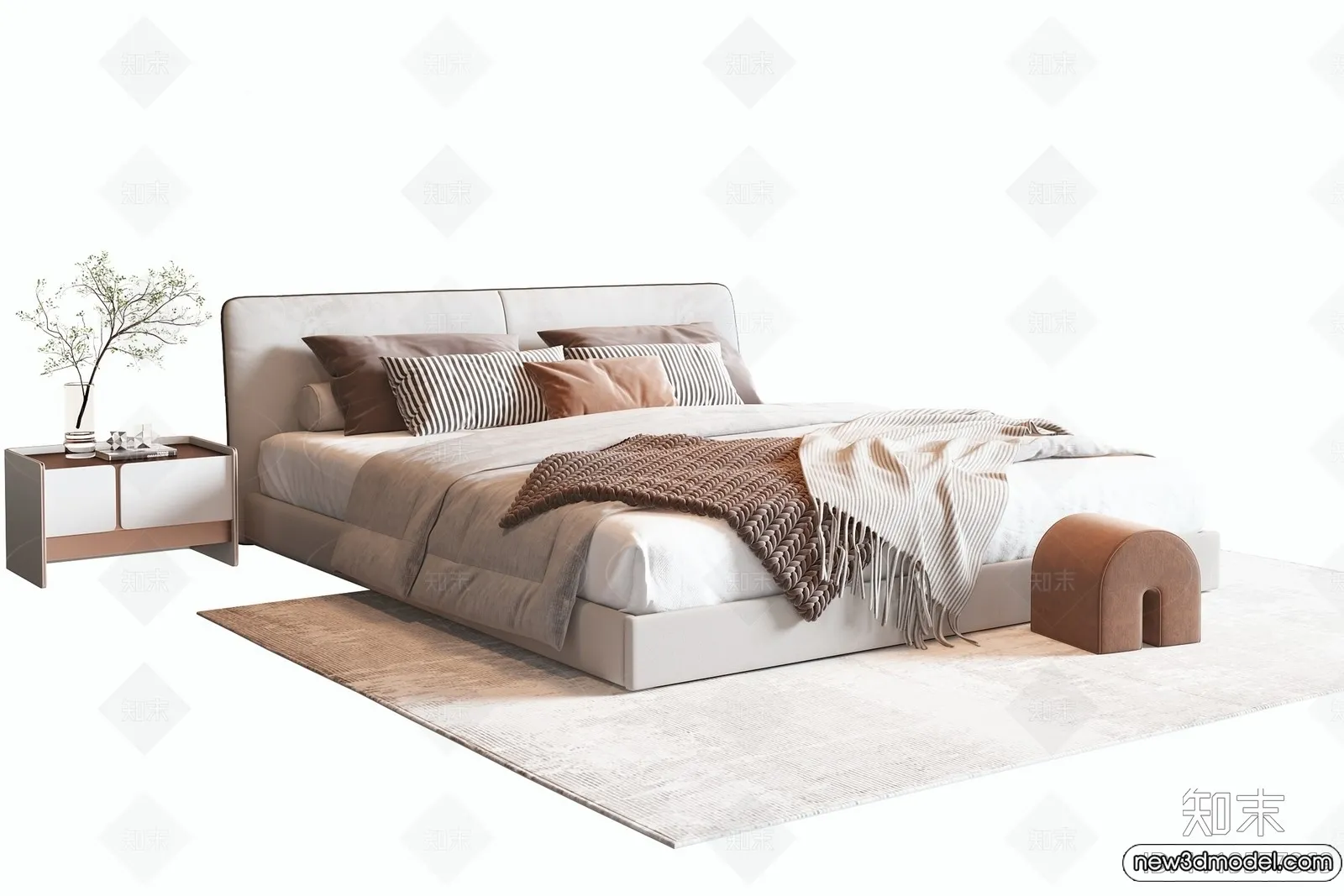 Bed 3D Models - 3D Furniture for Bedroom - 088