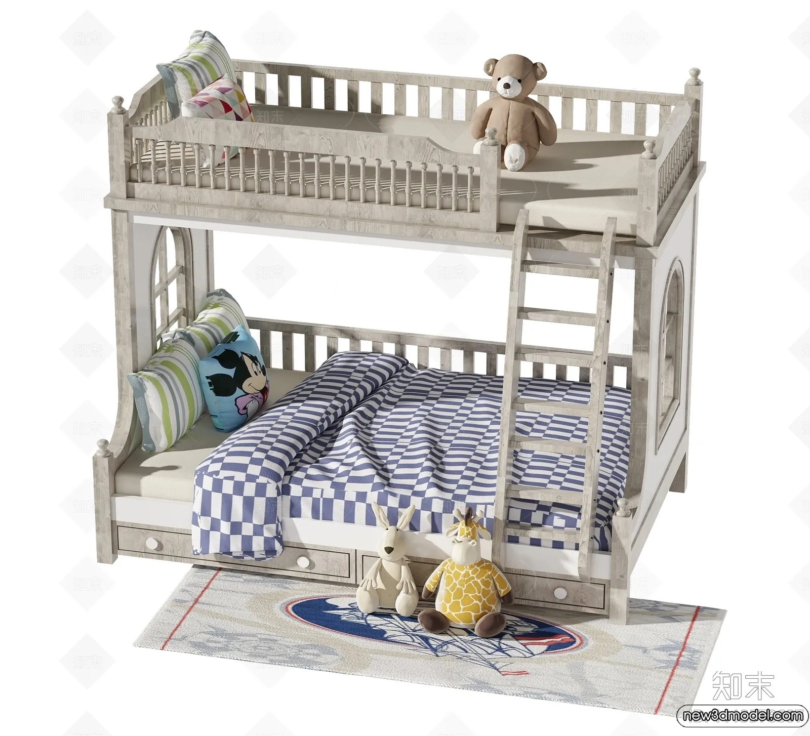 Bed 3D Models - 3D Furniture for Bedroom - 089