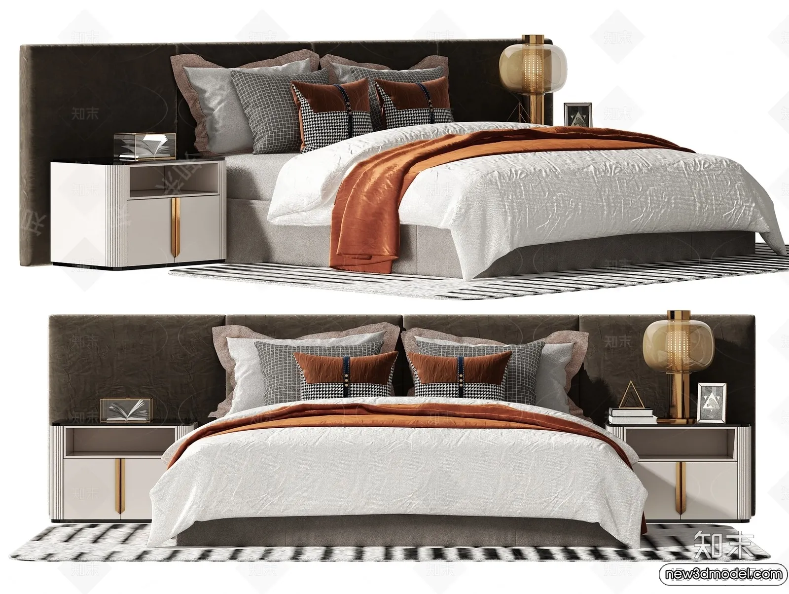 Bed 3D Models - 3D Furniture for Bedroom - 091