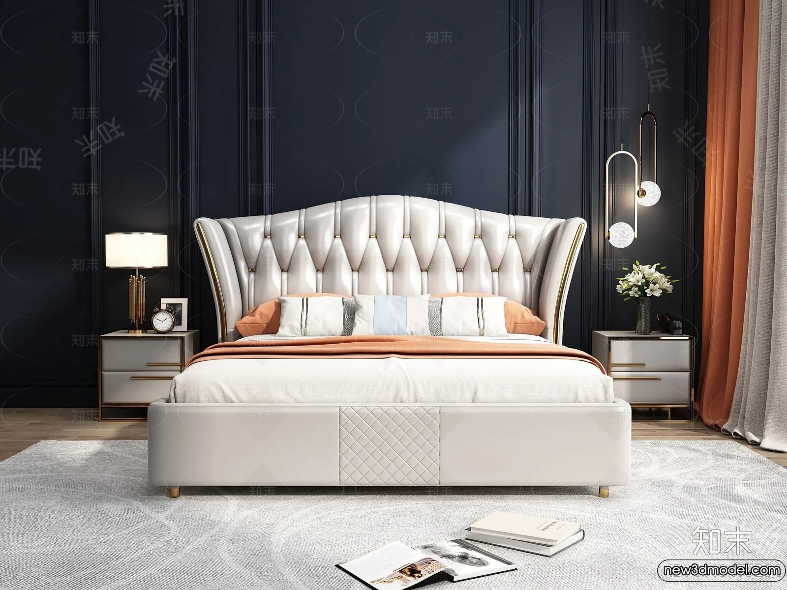 Bed 3D Models - 3D Furniture for Bedroom - 092