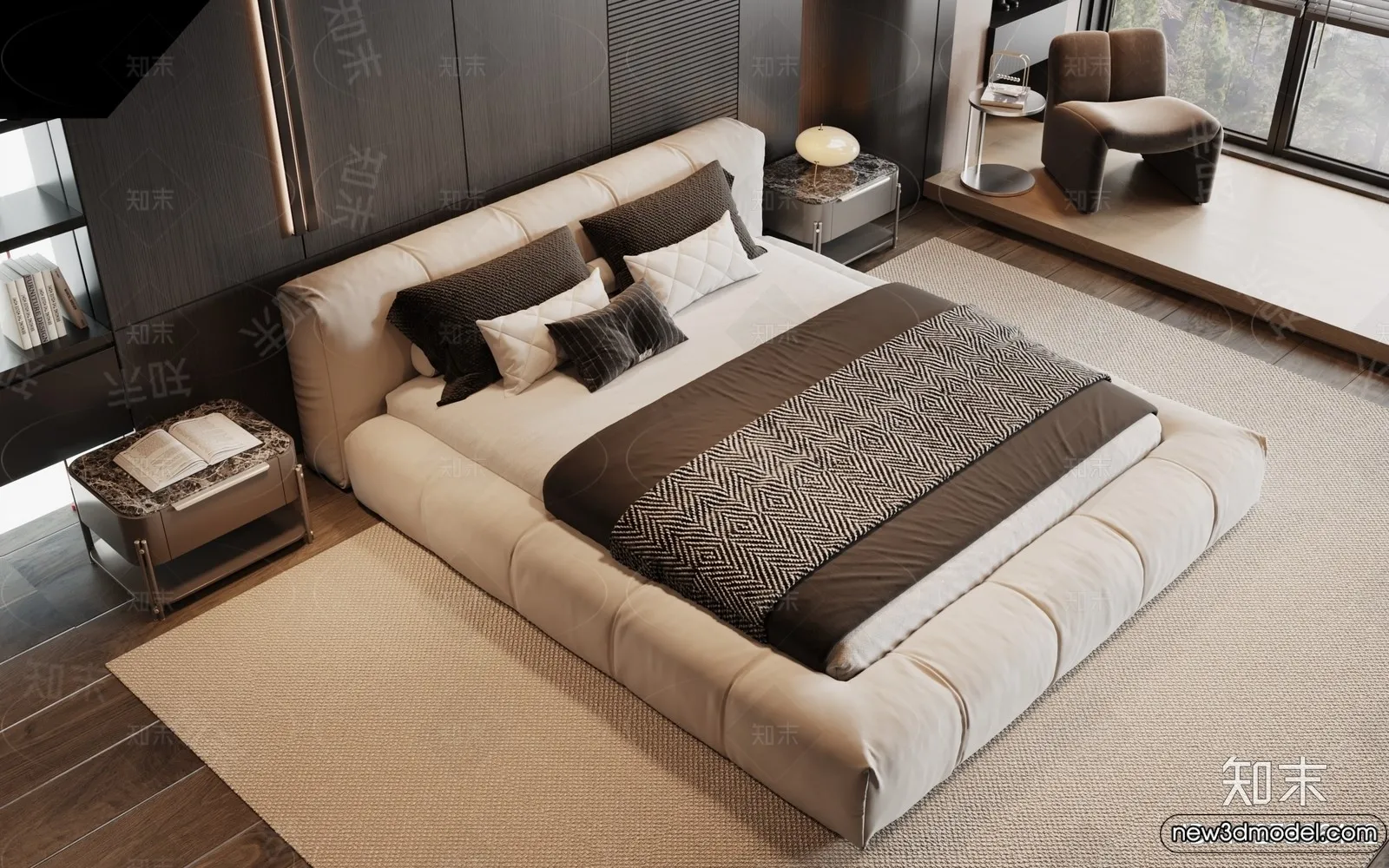 Bed 3D Models - 3D Furniture for Bedroom - 093