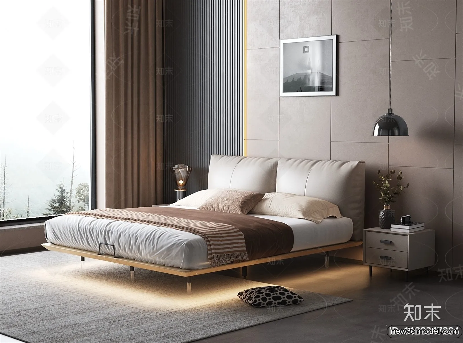 Bed 3D Models - 3D Furniture for Bedroom - 094