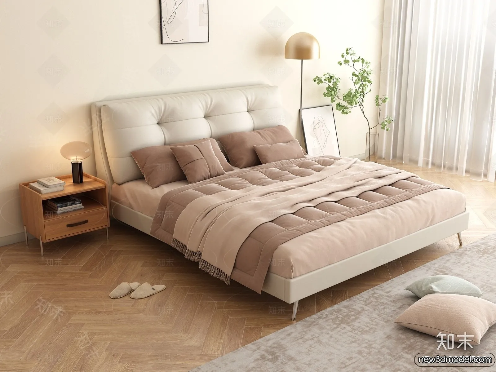 Bed 3D Models - 3D Furniture for Bedroom - 098