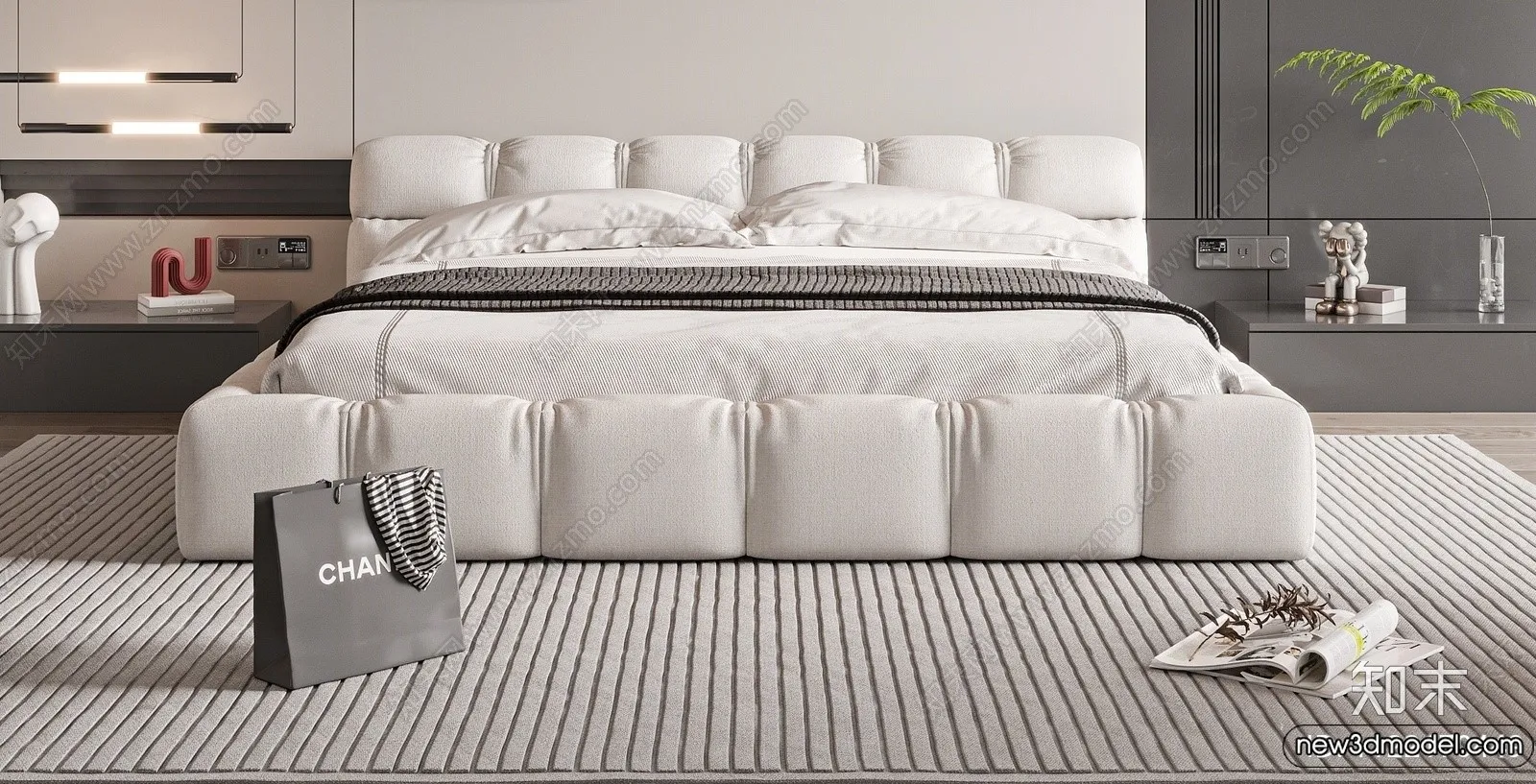 Bed 3D Models - 3D Furniture for Bedroom - 101