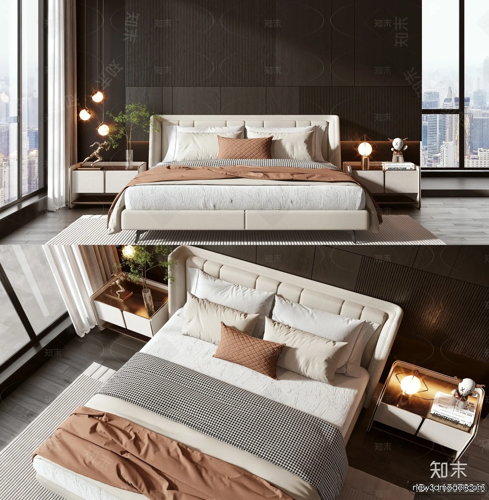 Bed 3D Models - 3D Furniture for Bedroom - 104