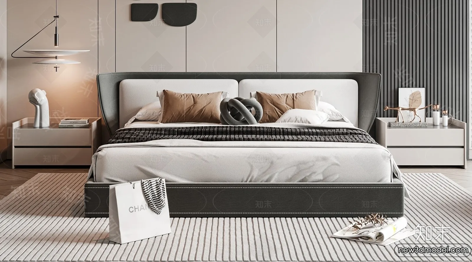 Bed 3D Models - 3D Furniture for Bedroom - 105