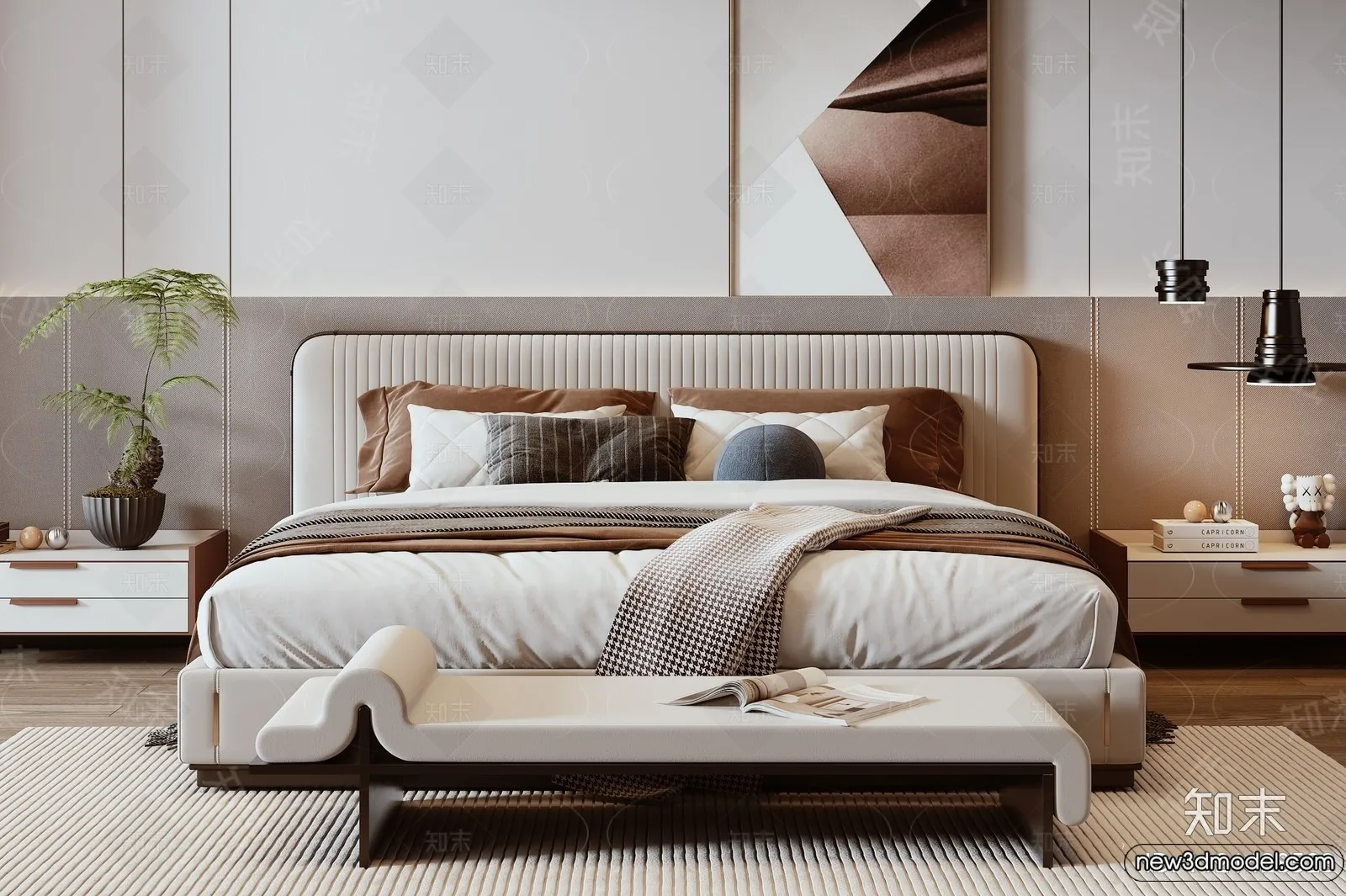 Bed 3D Models - 3D Furniture for Bedroom - 108