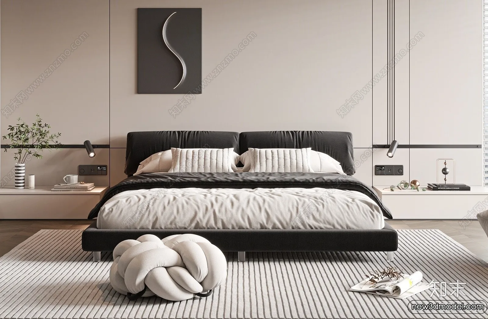 Bed 3D Models - 3D Furniture for Bedroom - 110