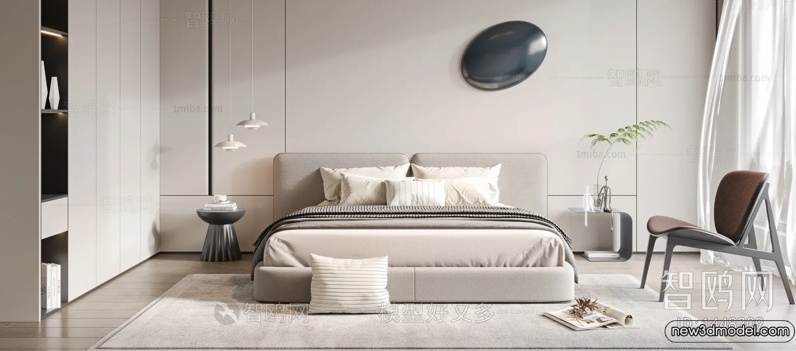 Bed 3D Models - 3D Furniture for Bedroom - 111