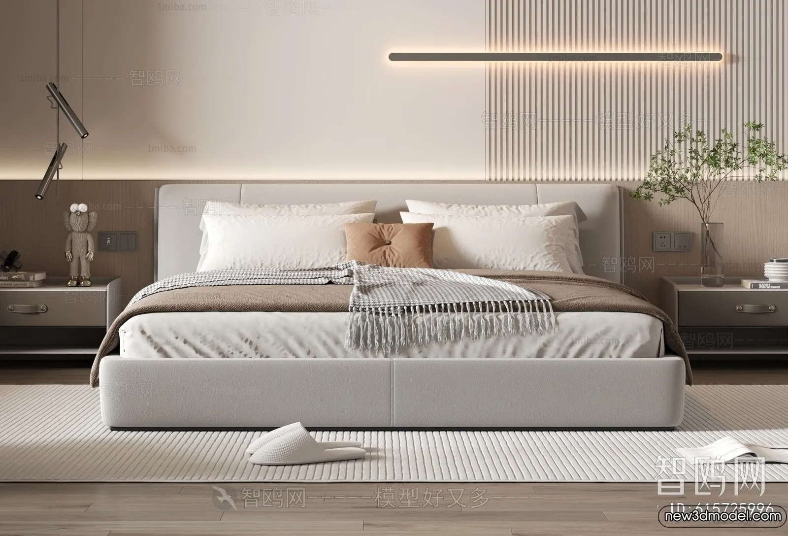 Bed 3D Models - 3D Furniture for Bedroom - 112