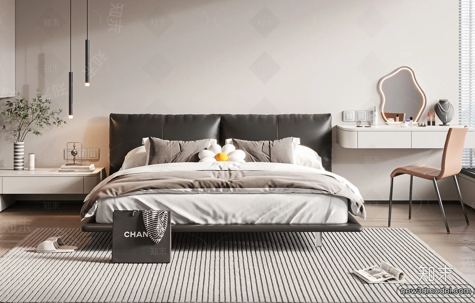 Bed 3D Models - 3D Furniture for Bedroom - 114