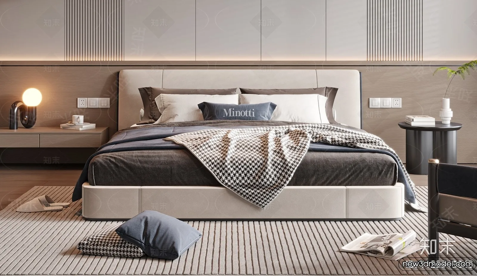 Bed 3D Models - 3D Furniture for Bedroom - 116