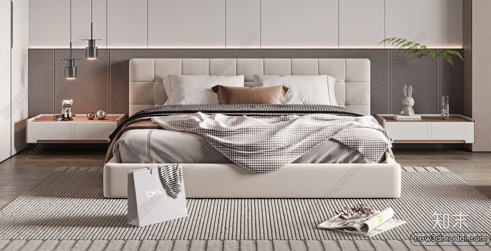 Bed 3D Models - 3D Furniture for Bedroom - 117