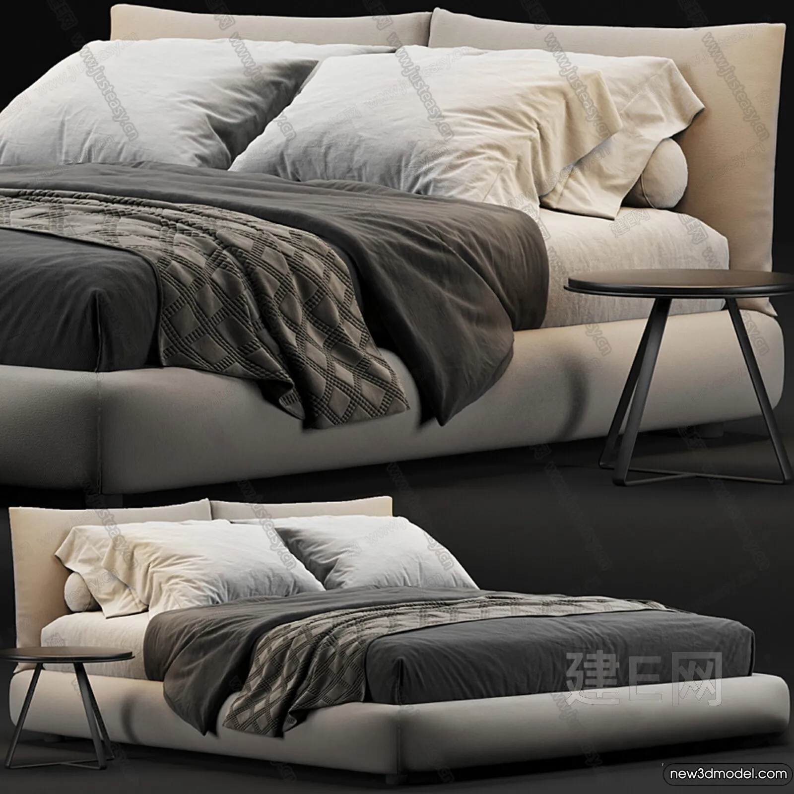 Bed 3D Models - 3D Furniture for Bedroom - 119