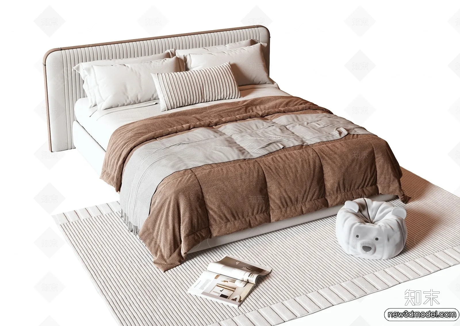 Bed 3D Models - 3D Furniture for Bedroom - 120