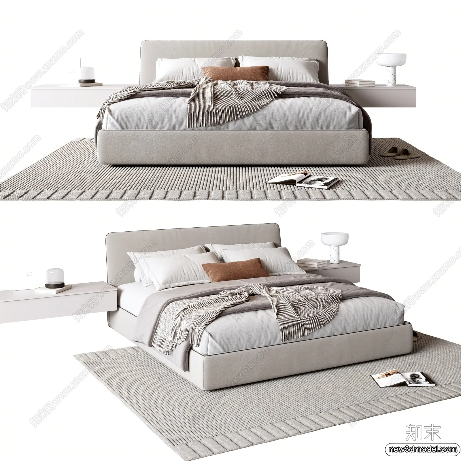 Bed 3D Models - 3D Furniture for Bedroom - 121