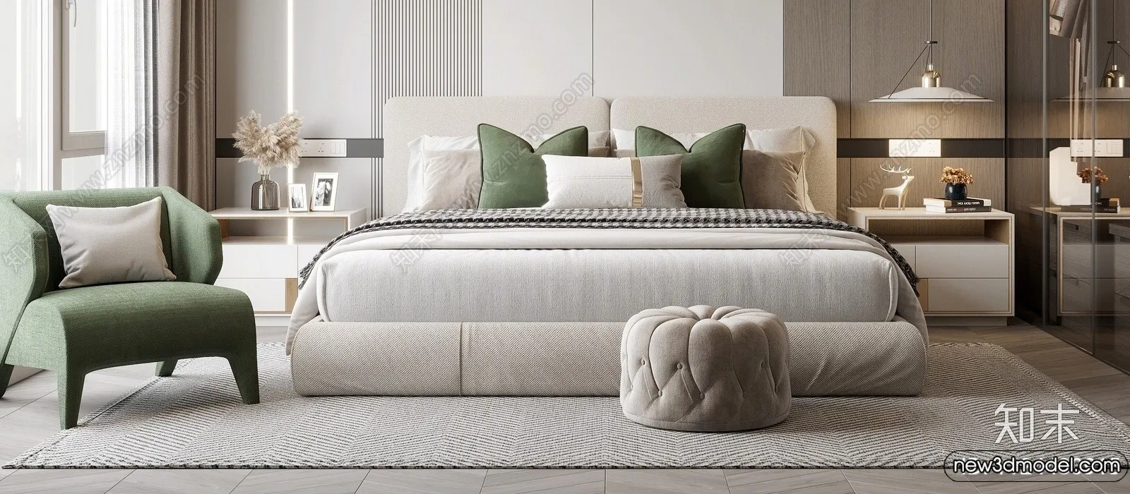 Bed 3D Models - 3D Furniture for Bedroom - 123